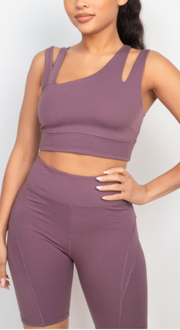 Give Me Strength Light Plum Bike Shorts