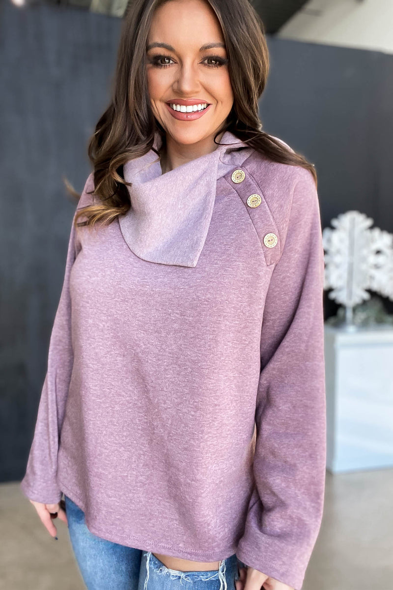 Winter Wind Down Mauve Top