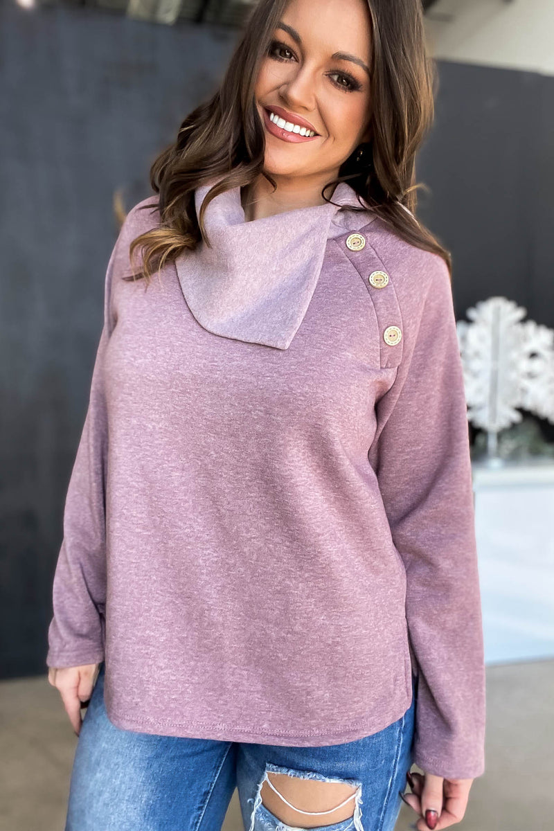 Winter Wind Down Mauve Top
