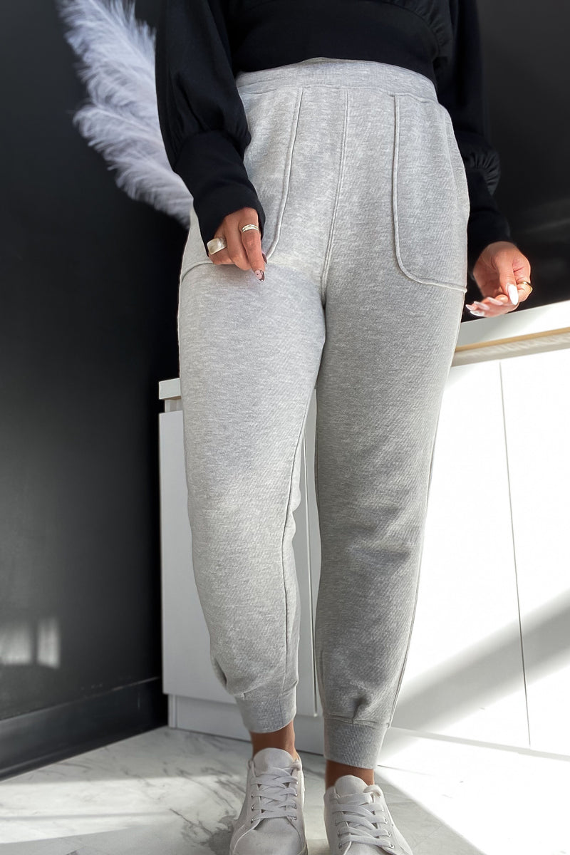 Out And About Oatmeal Pocket Panel Joggers