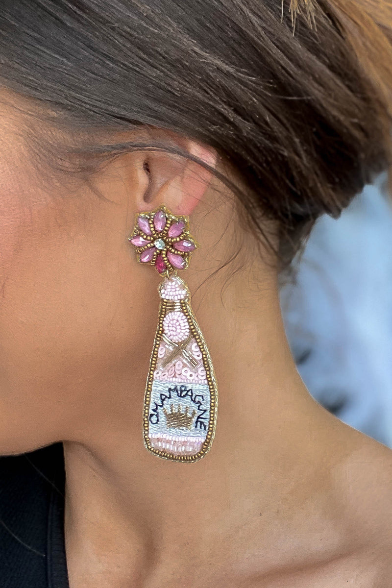 Pop the Bubbly Beaded Earrings