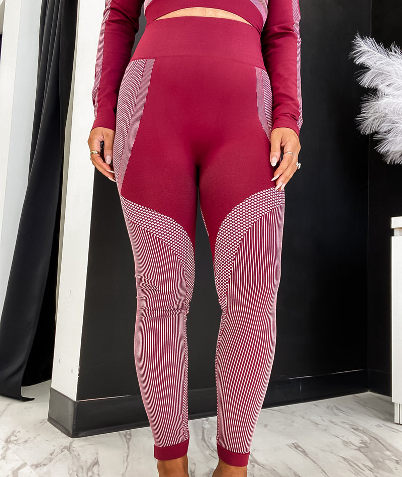 Into Space Burgundy Ultra Seamless Leggings