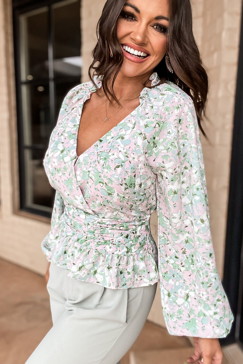 Garden In The Sky Blush Combo Top