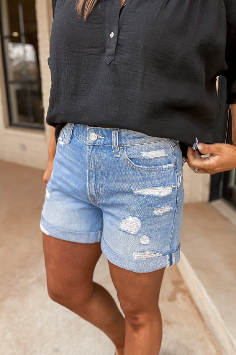 Vervet By Flying Monkey Super High Rise Cuff Short
