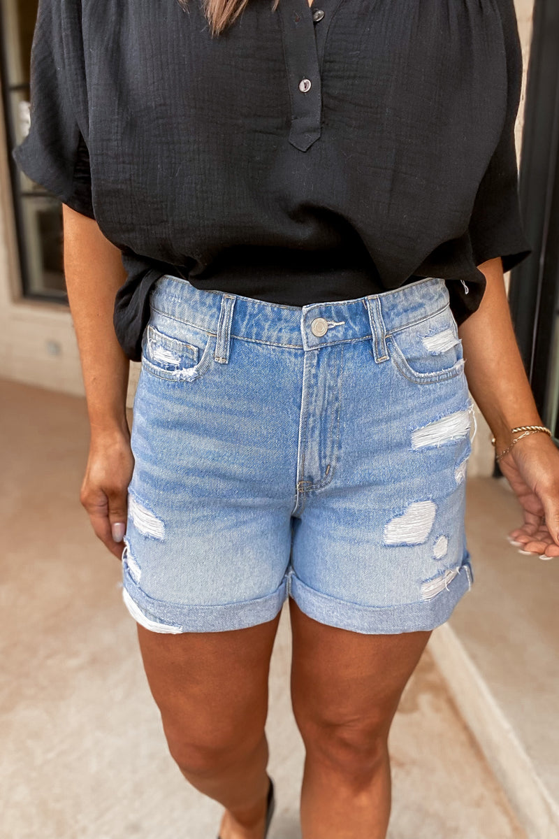 Vervet By Flying Monkey Super High Rise Cuff Short