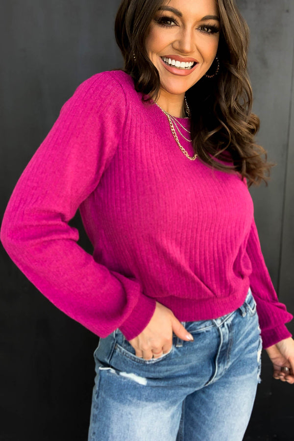 L/S BACK OPEN TIE TOP