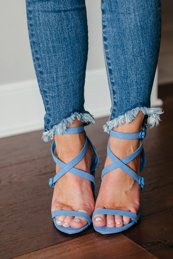 Bixby Blue Strappy Heel